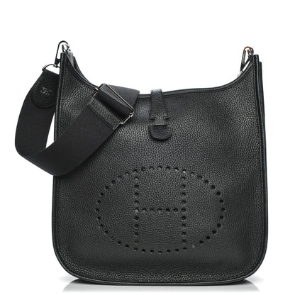 Hermes Taurillon Clemence Evelyne III PM Black 1 of 8