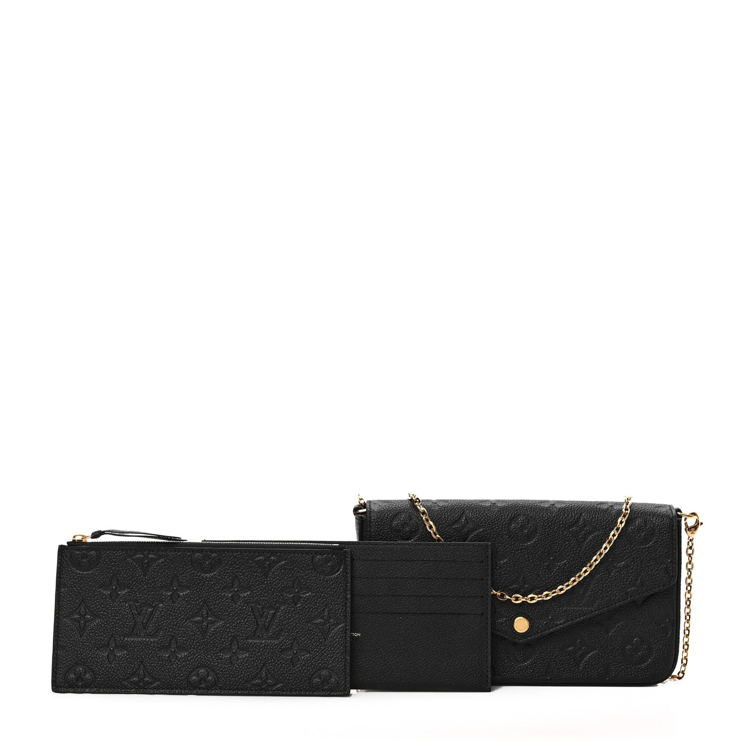 Empreinte Pochette Felicie Chain Wallet Black
