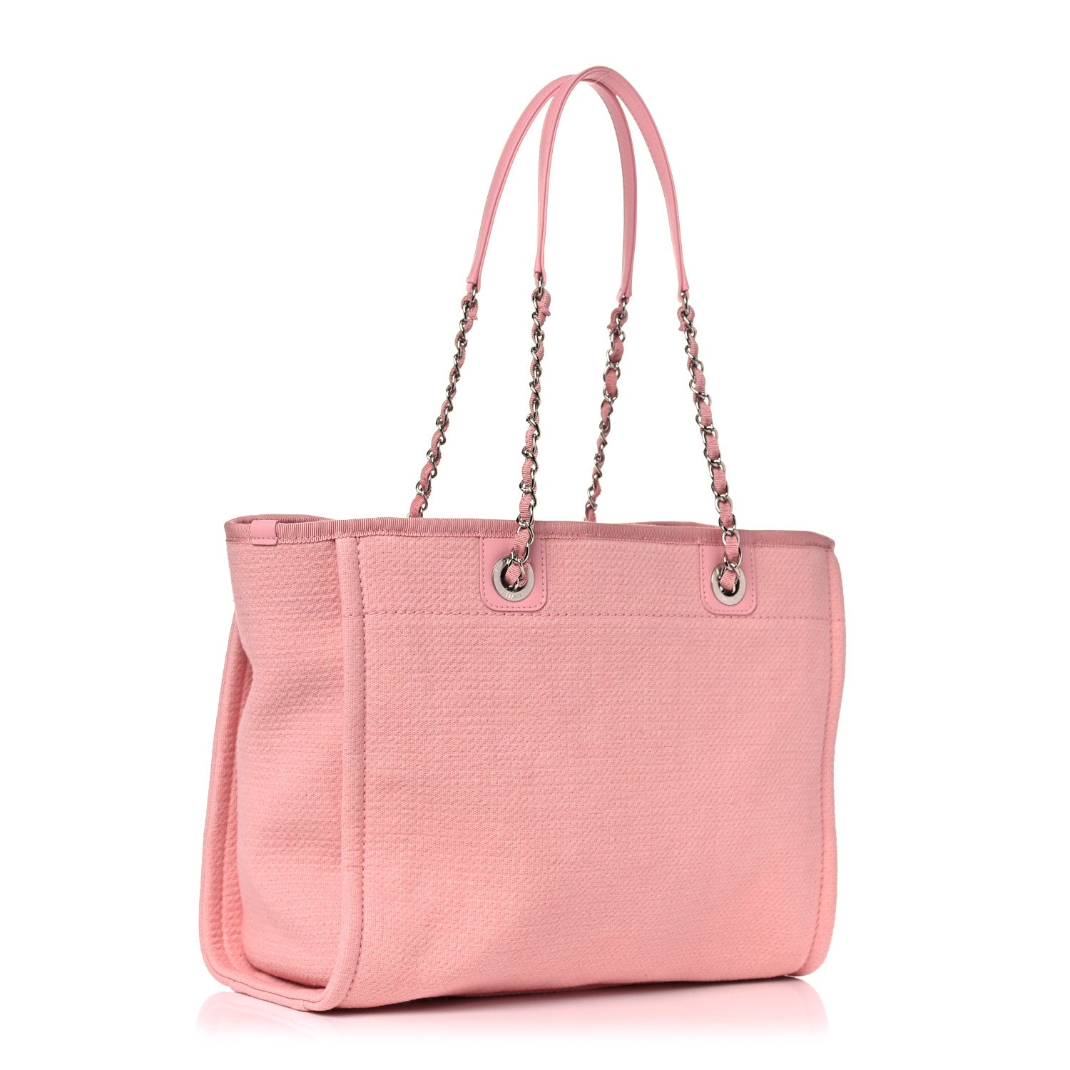 Chanel Mixed Fibers Small Deauville Tote Pink 4 of 10