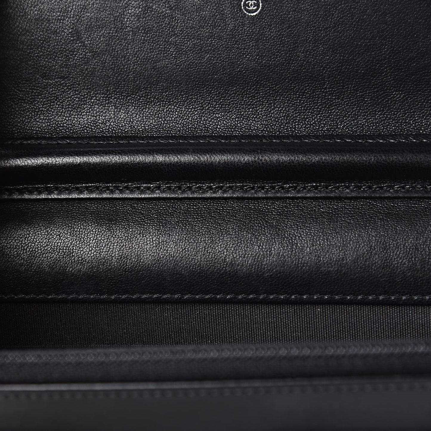 Lambskin Quilted Boy Wallet On Chain WOC Black