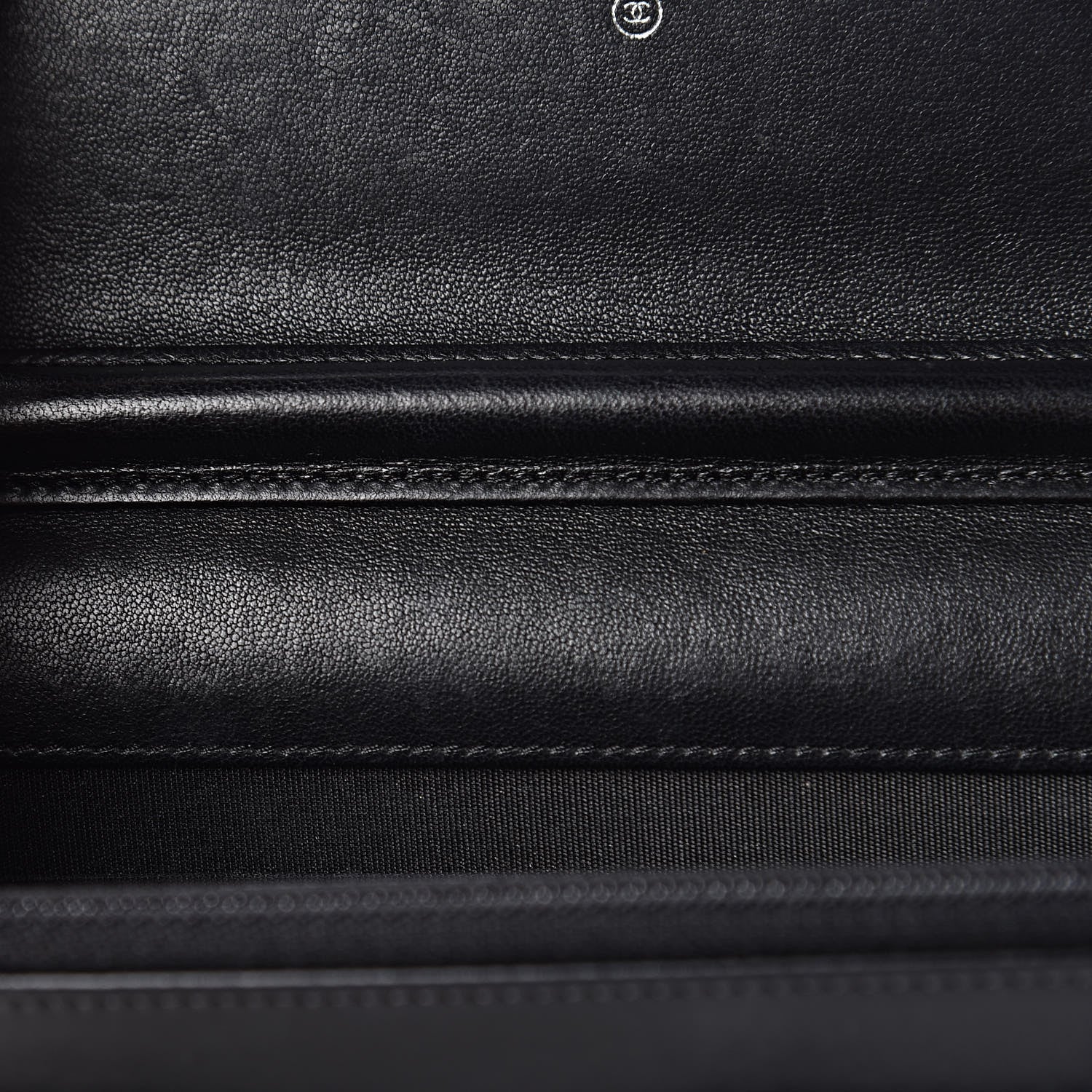 Chanel Lambskin Quilted Boy Wallet On Chain WOC Black 10 of 13