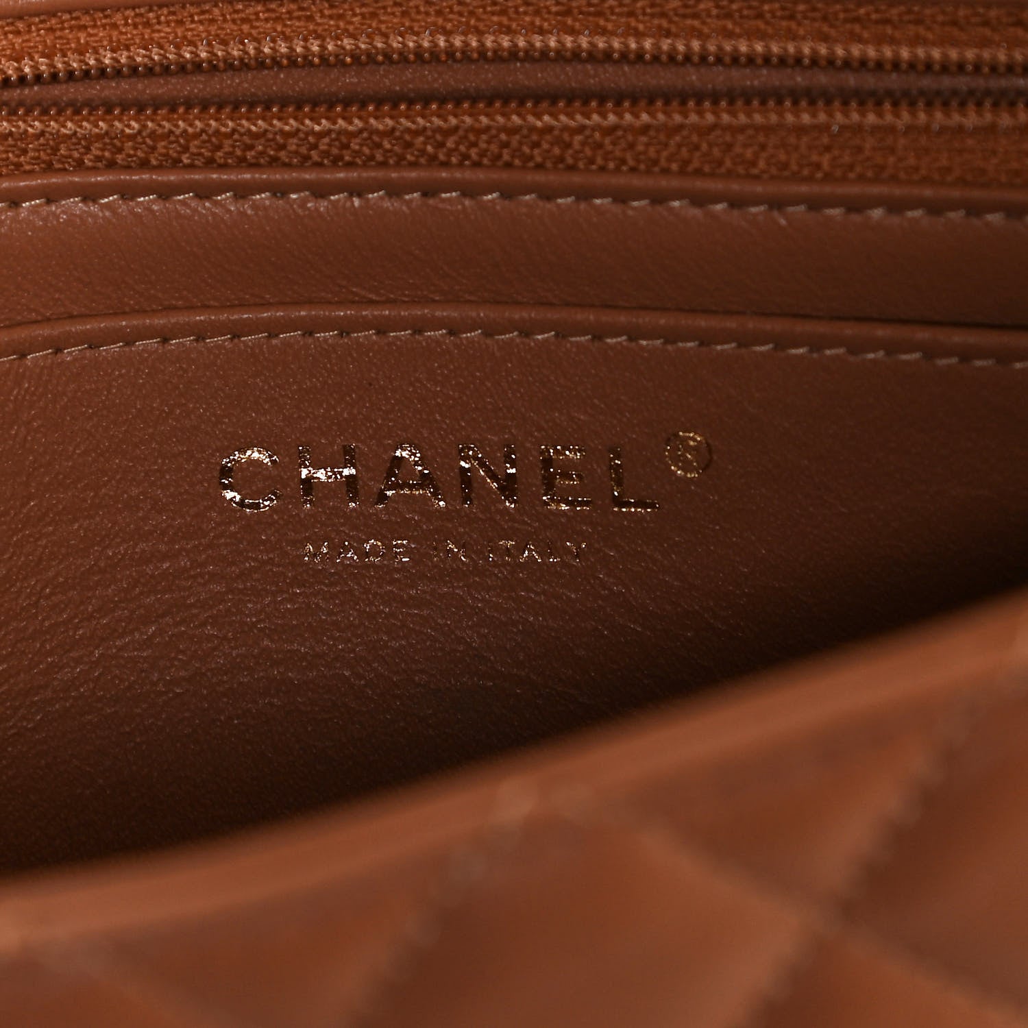 Chanel Lambskin Quilted Mini Rectangular Flap Brown 5 of 10