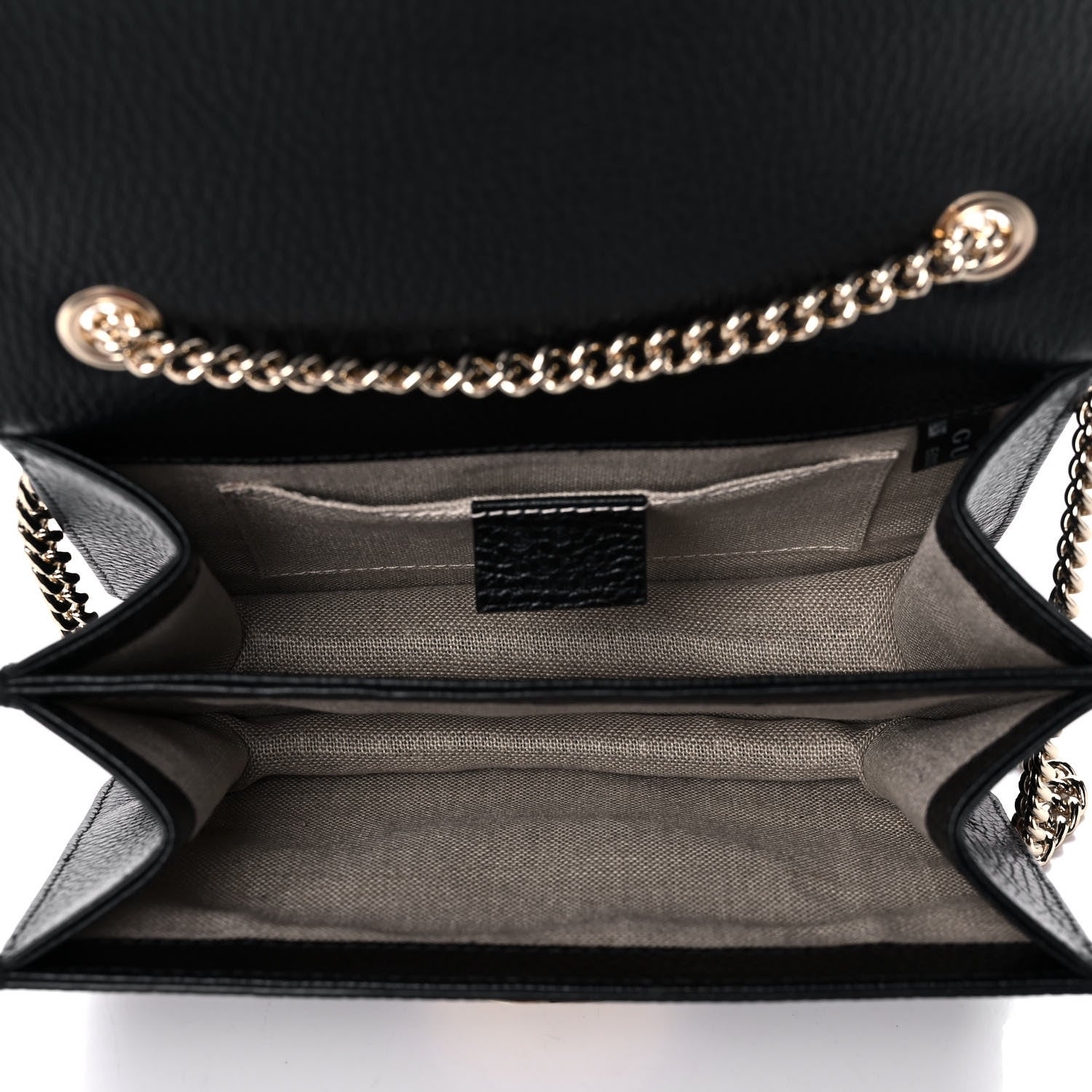 Gucci Dollar Calfskin Small Interlocking G Shoulder Bag Black 5 of 12