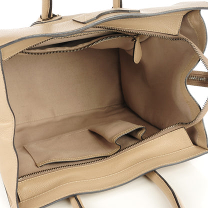 Celine Drummed Calfskin Mini Luggage Dune 5 of 8