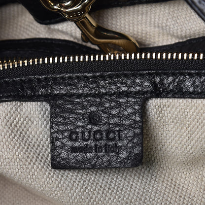 Gucci Pebbled Calfskin Large Soho Chain Shoulder Bag Black 6 of 12