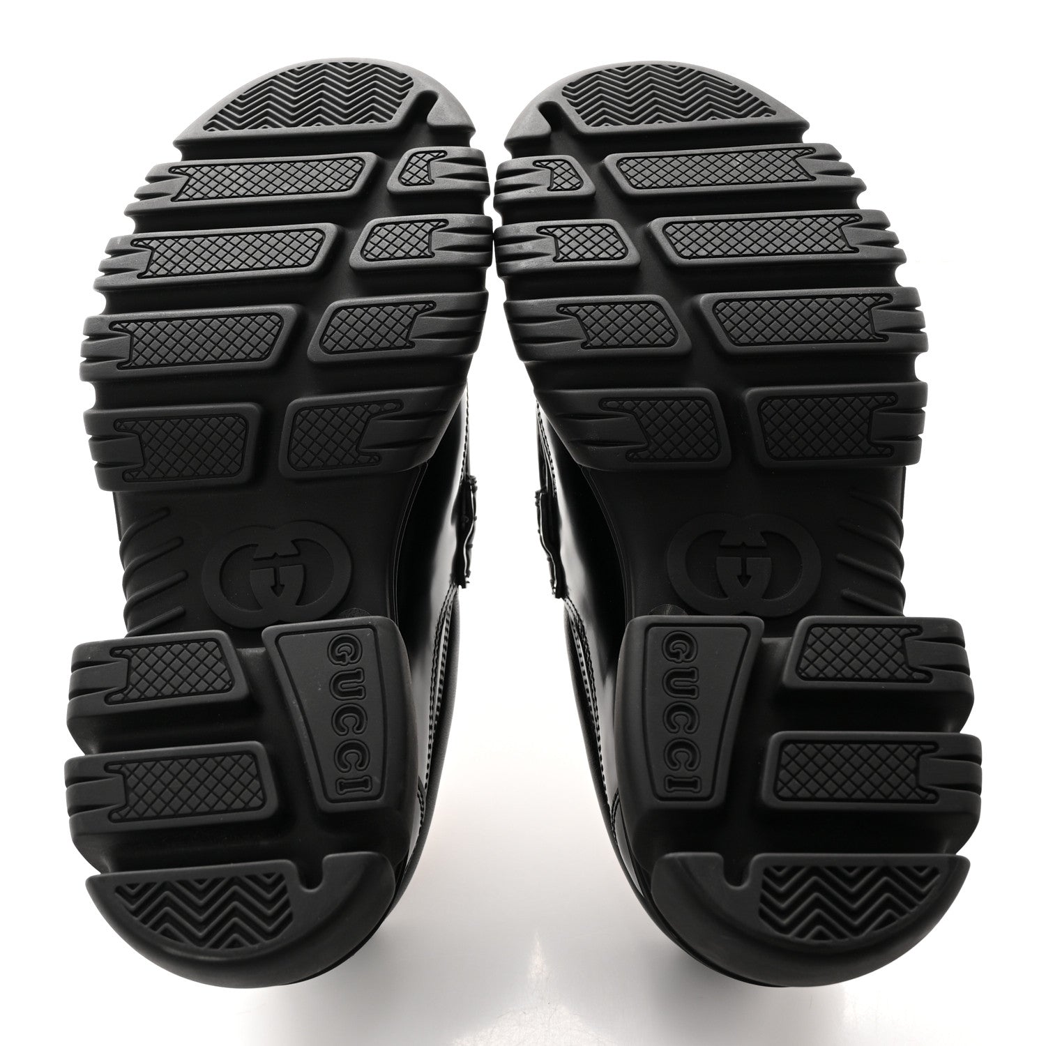 Gucci Magnum Calfskin Nappa Samoa Womens Horsebit Platform Chunky Lug Sole 40mm Loafers 37.5 Black 5 of 20