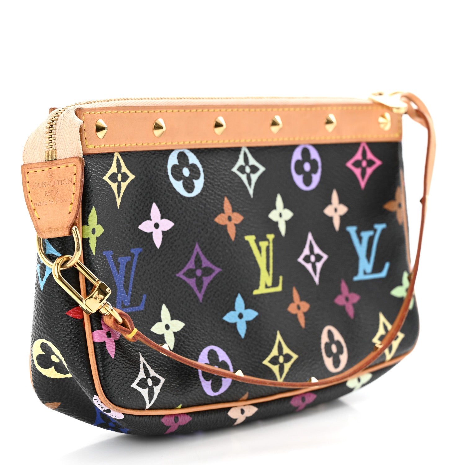Louis Vuitton Monogram Multicolor Pochette Accessories Black 3 of 11