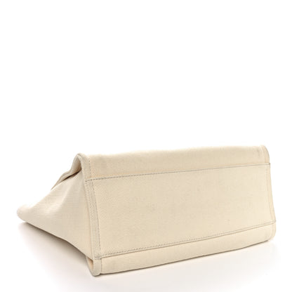 Chanel Canvas Pearl Large Deauville Tote Ecru Beige 4 of 10