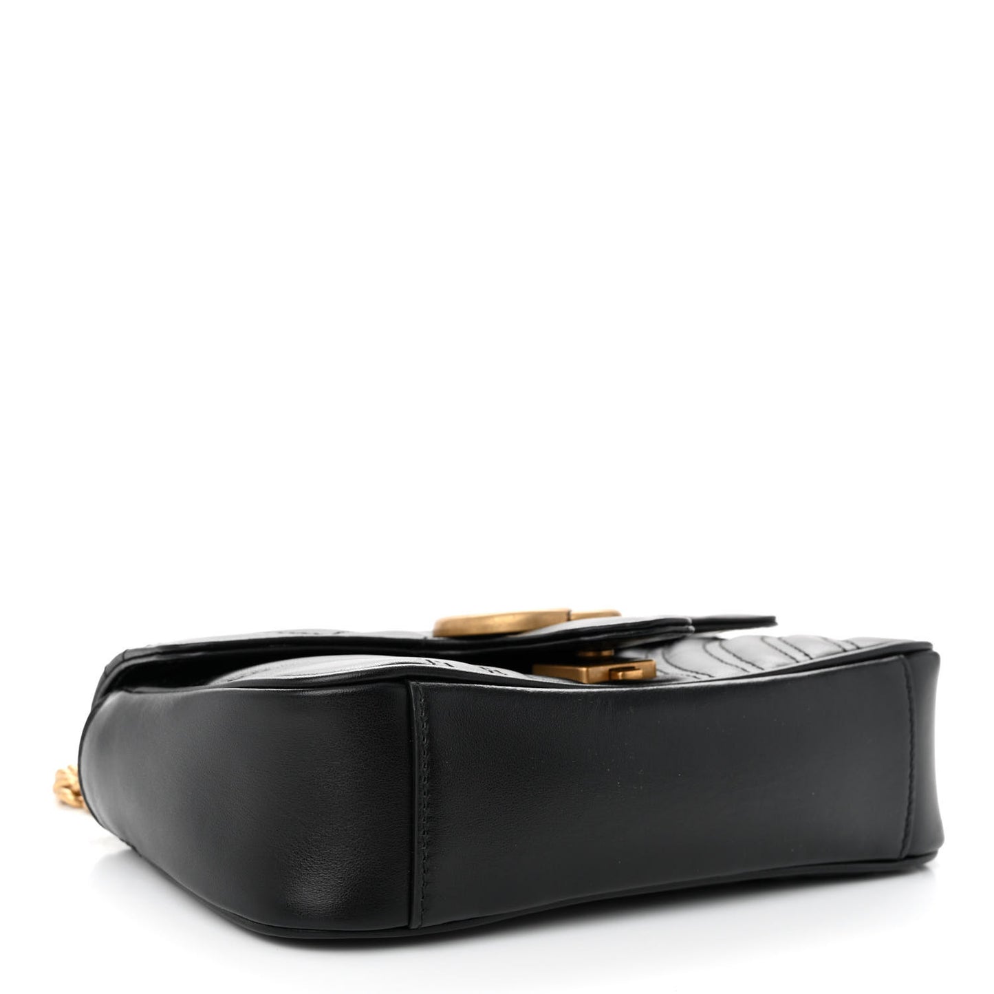 Calfskin Matelasse Mini GG Marmont Shoulder Bag Black