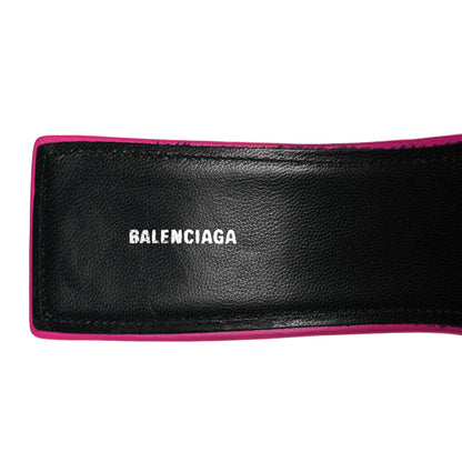 Balenciaga Soft Nappa Square Knife Bow Mule Sandals 39 Magenta Pink 7 of 10