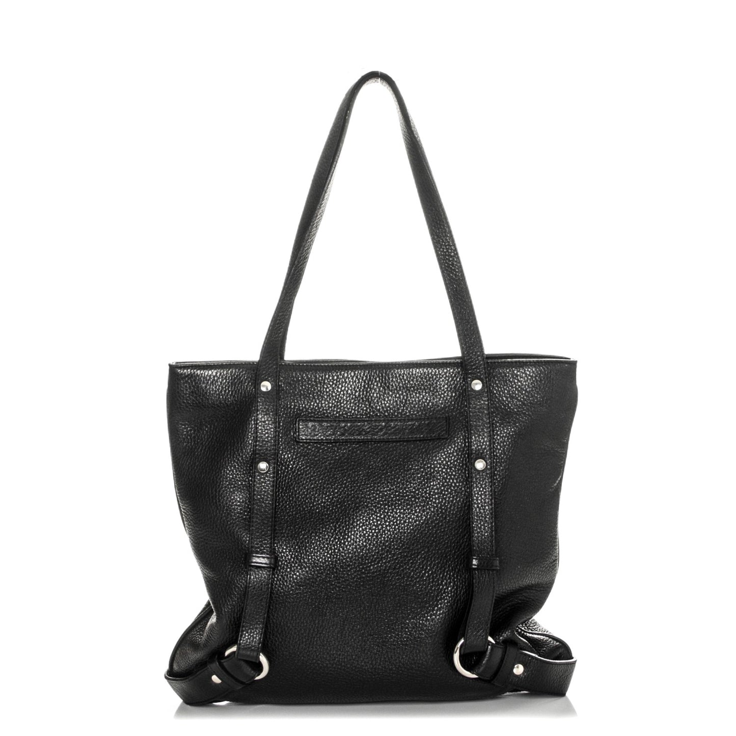London Grainy Calfskin Tote Black
