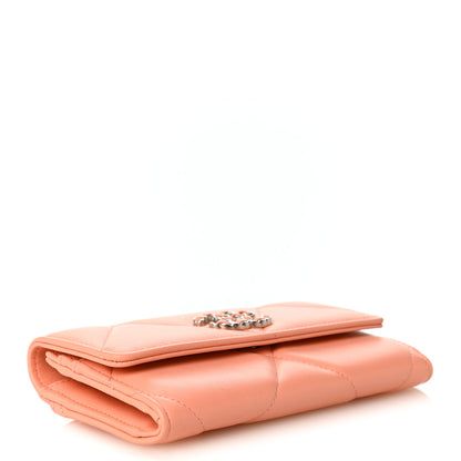 Chanel Lambskin Quilted Chanel 19 Flap Wallet Orange 4 of 10