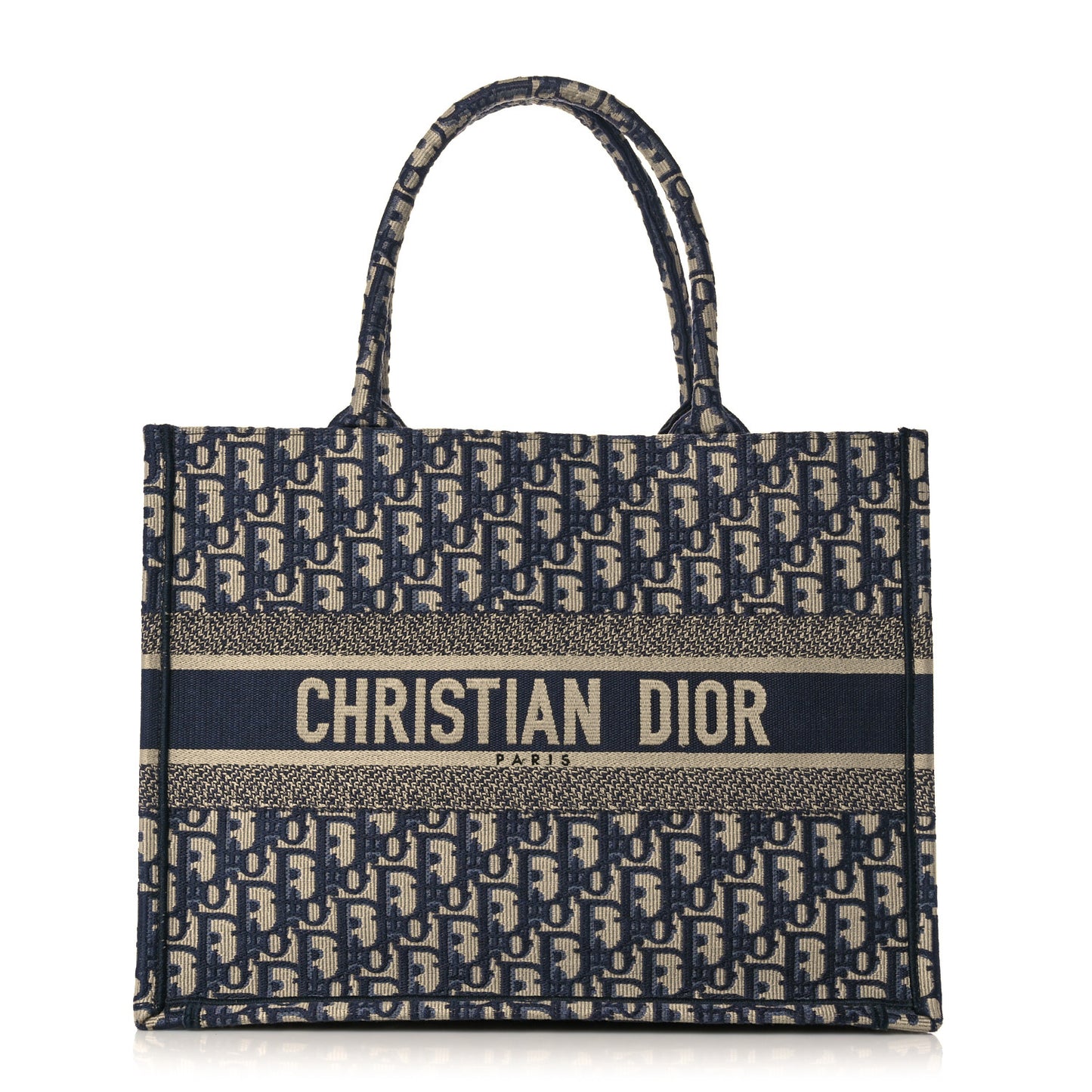 Oblique Medium Book Tote Blue Multicolor