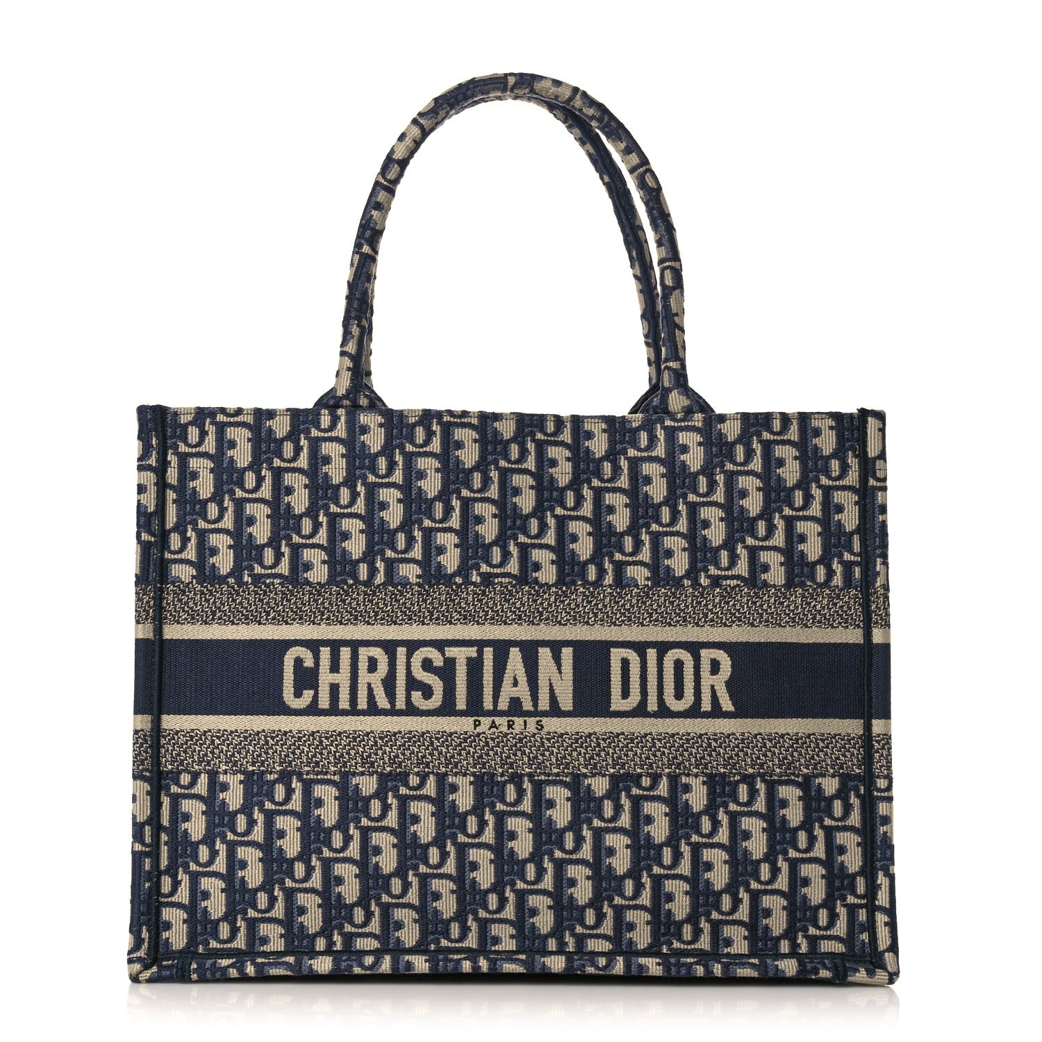 Christian Dior Oblique Medium Book Tote Blue Multicolor 1 of 12