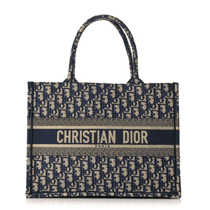 Christian Dior Oblique Medium Book Tote Blue Multicolor 1 of 12