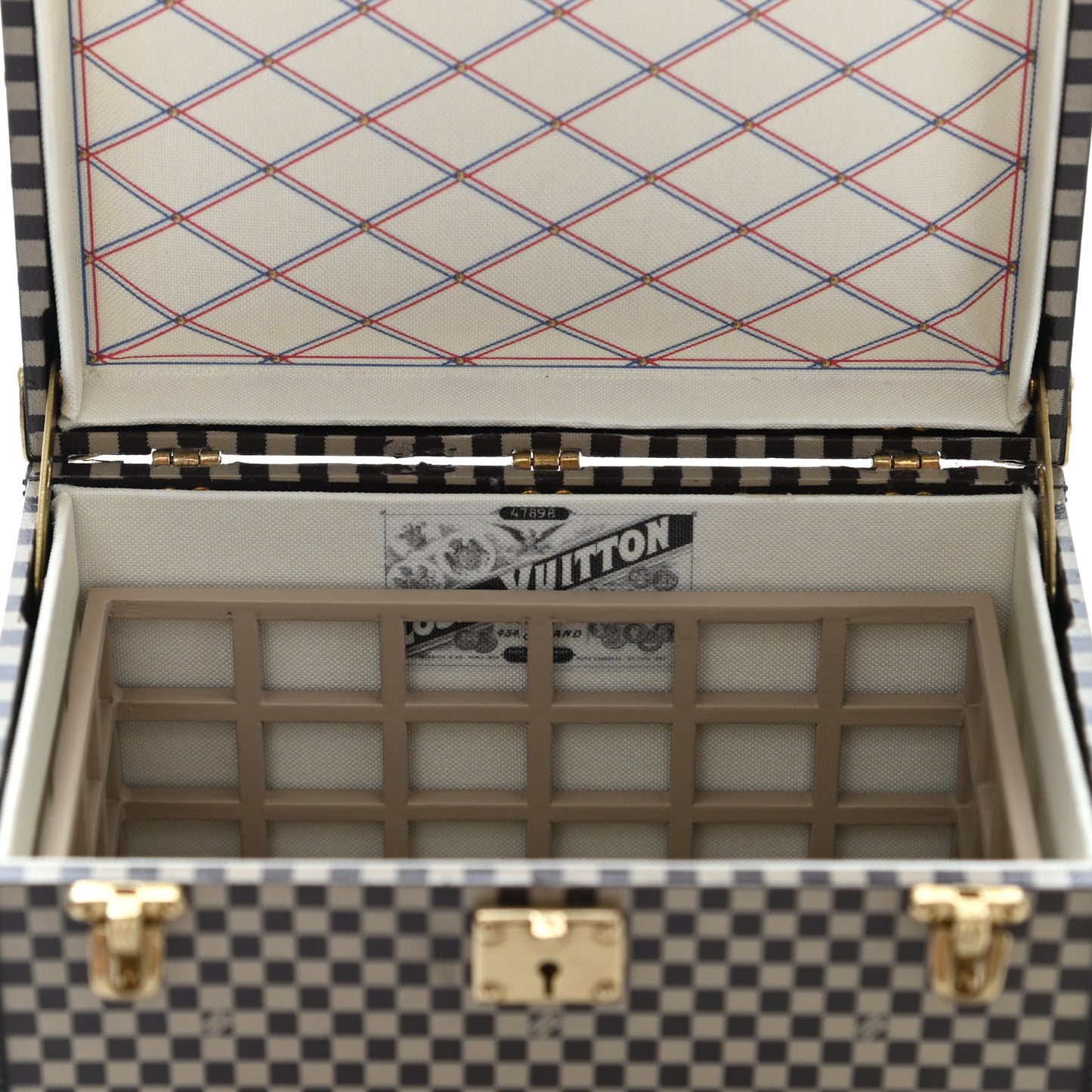 Damier 1895 Ladies Hat Trunk Mini Malle Chapeaux Jewelry Box