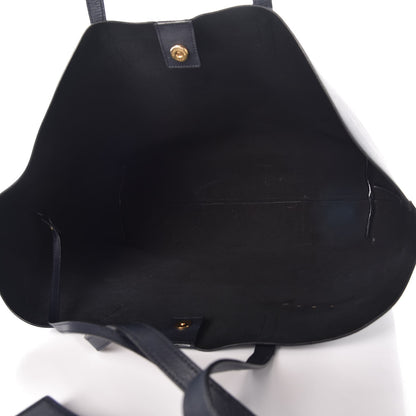 Saint Laurent Calfskin Large Shopping Tote Deep Marine 6 of 14