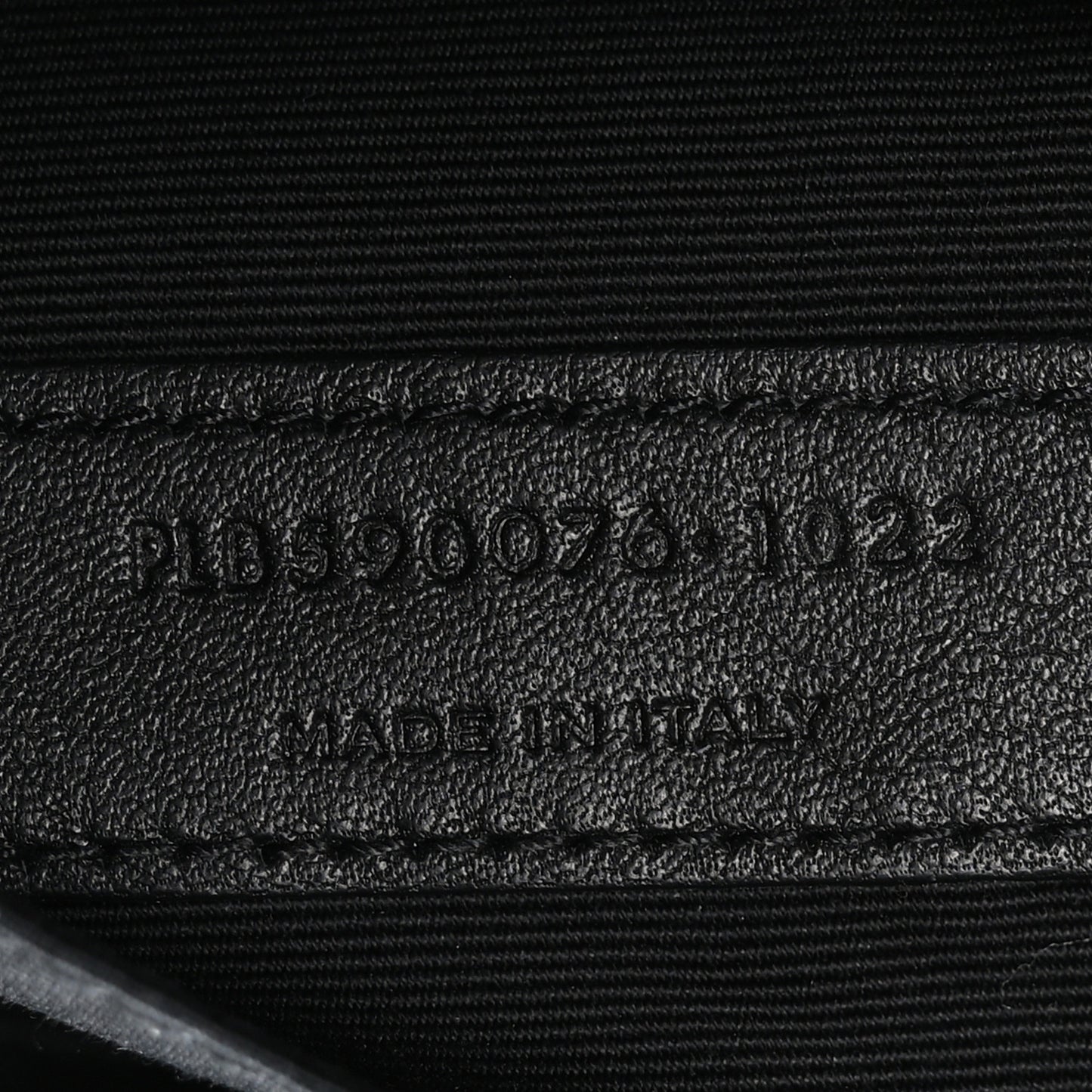 Calfskin Crocodile Embossed Monogram Belt Bag Black