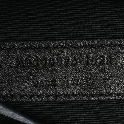 Saint Laurent Calfskin Crocodile Embossed Monogram Belt Bag Black 7 of 11