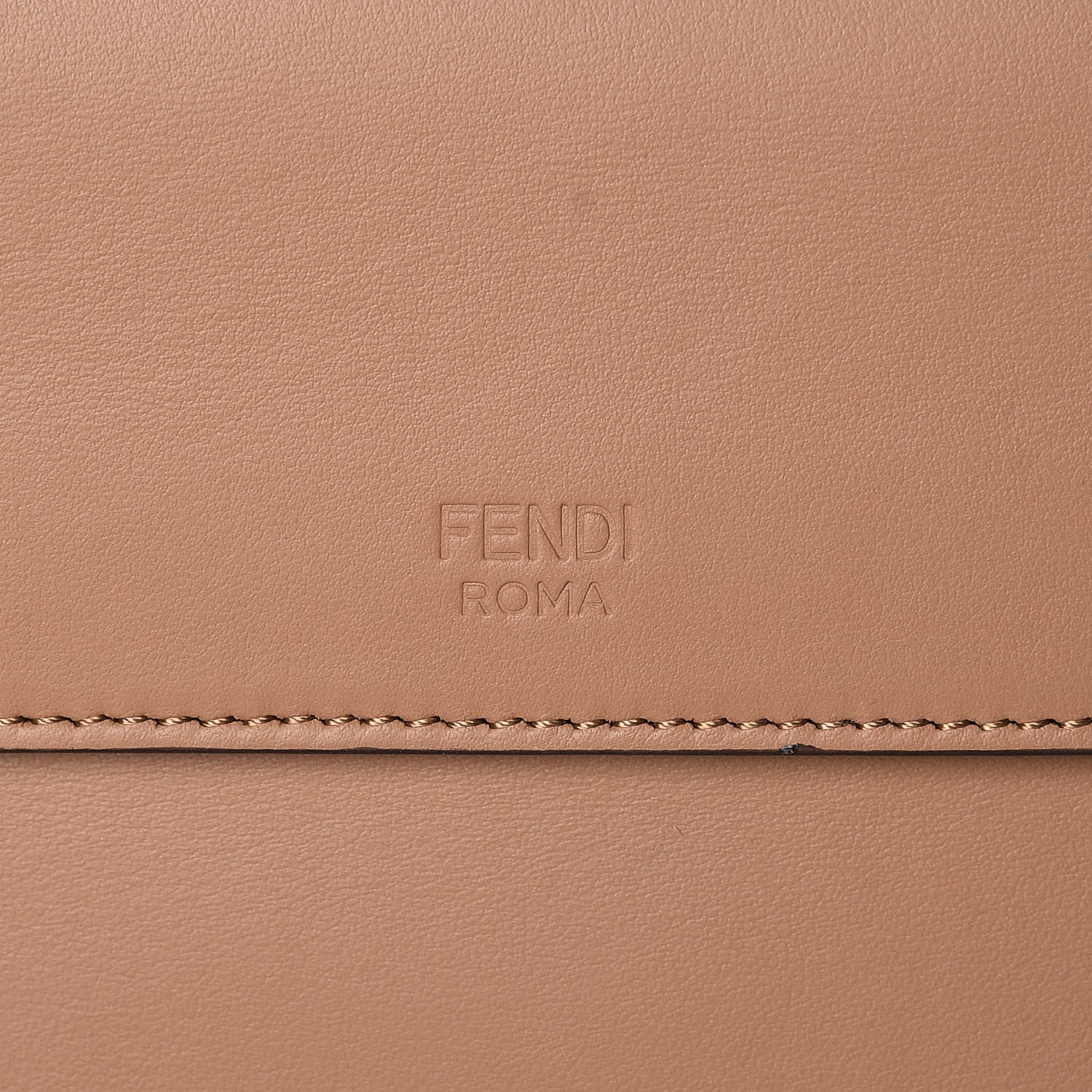Fendi Vitello Century F is Fendi FF Embossed Kan I Shoulder Bag Orzo Tobacco 7 of 11