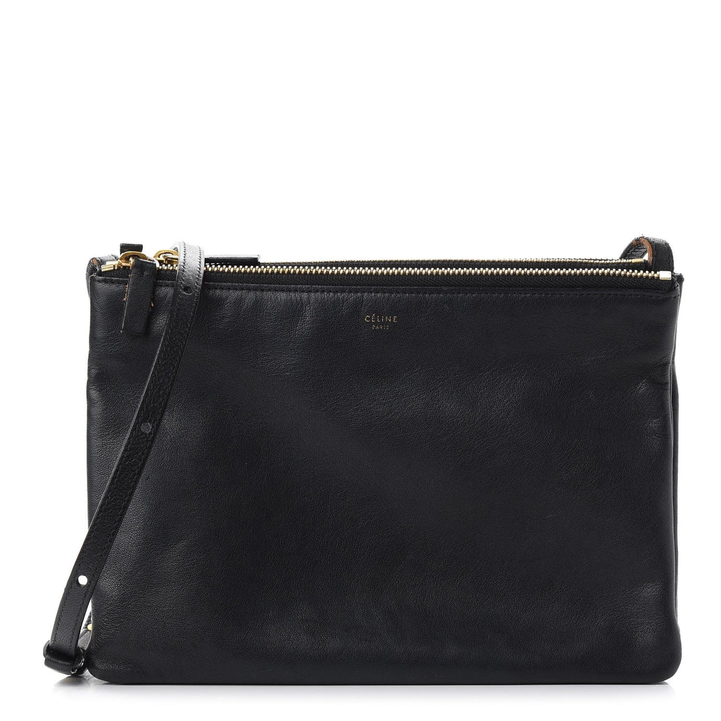 Lambskin Large Trio Crossbody Bag Black