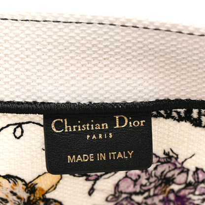 Christian Dior Canvas Embroidered Large Florilegio Book Tote White Multicolor 6 of 13