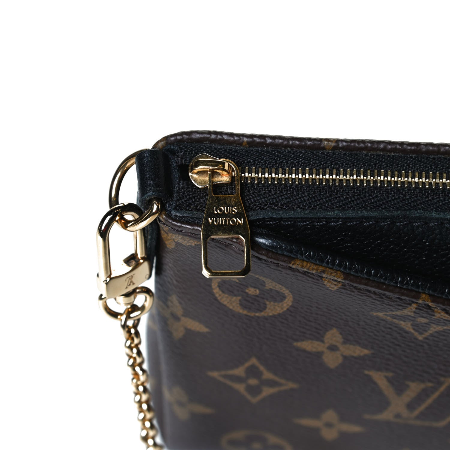 Louis Vuitton Monogram Pallas Clutch Black 10 of 10
