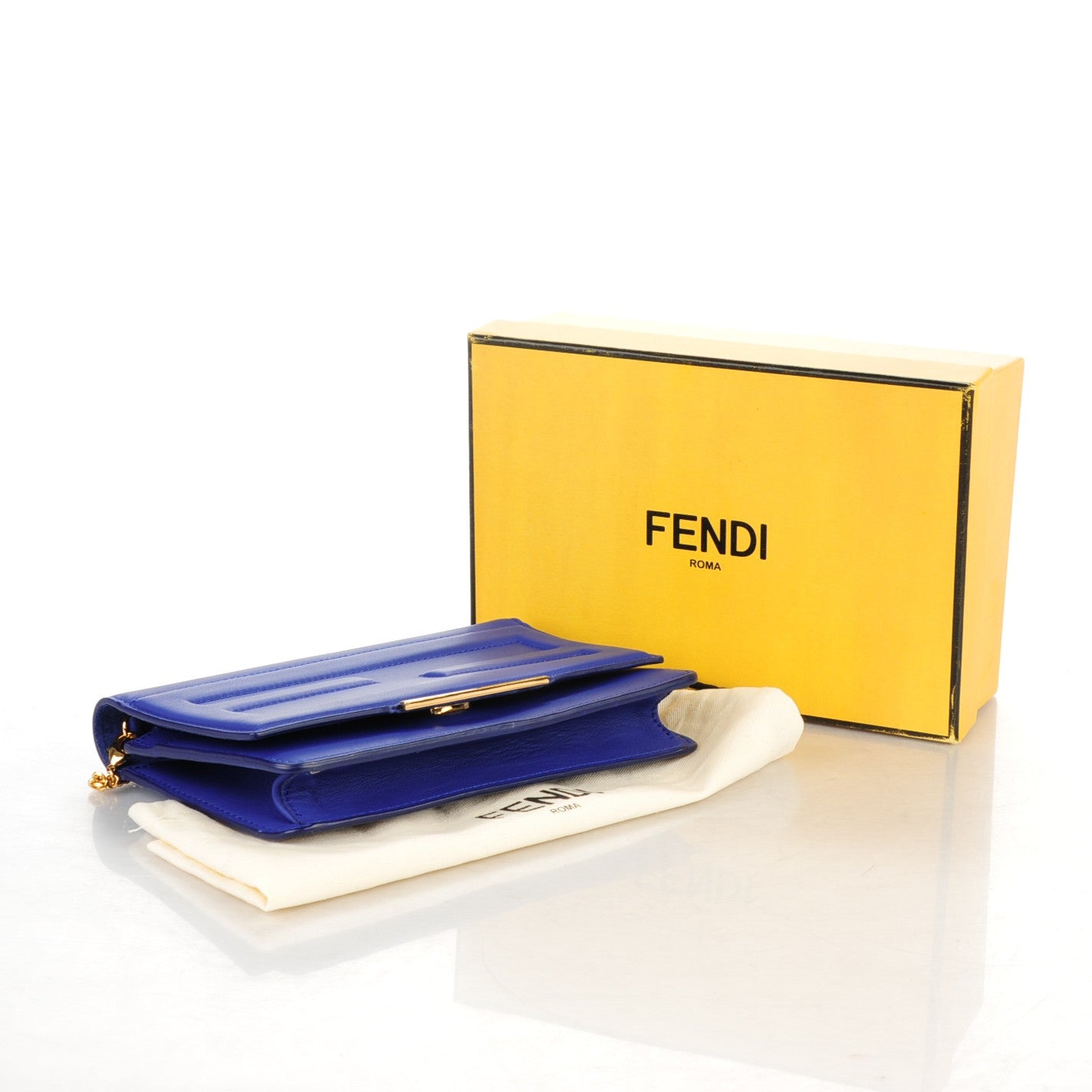 Vitello Flamingo Tube Wallet on Chain Blue Neon
