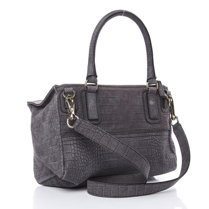 Givenchy Nubuck Crocodile Embossed Medium Pandora Grey 3 of 11