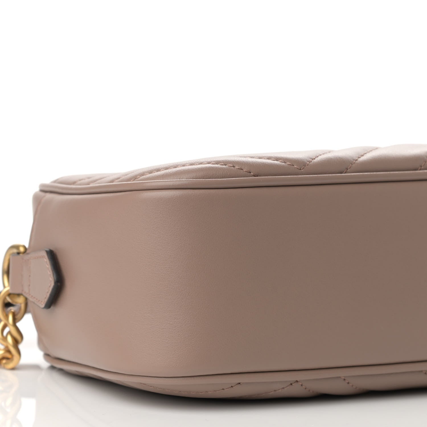 Gucci Calfskin Matelasse Small GG Marmont Chain Shoulder Bag Porcelain Rose 9 of 10
