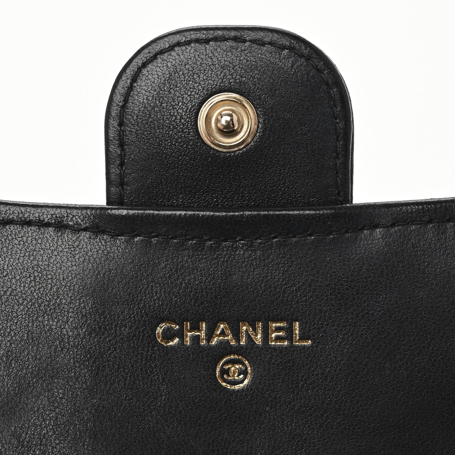 Lambskin Quilted Large Flap Wallet Black