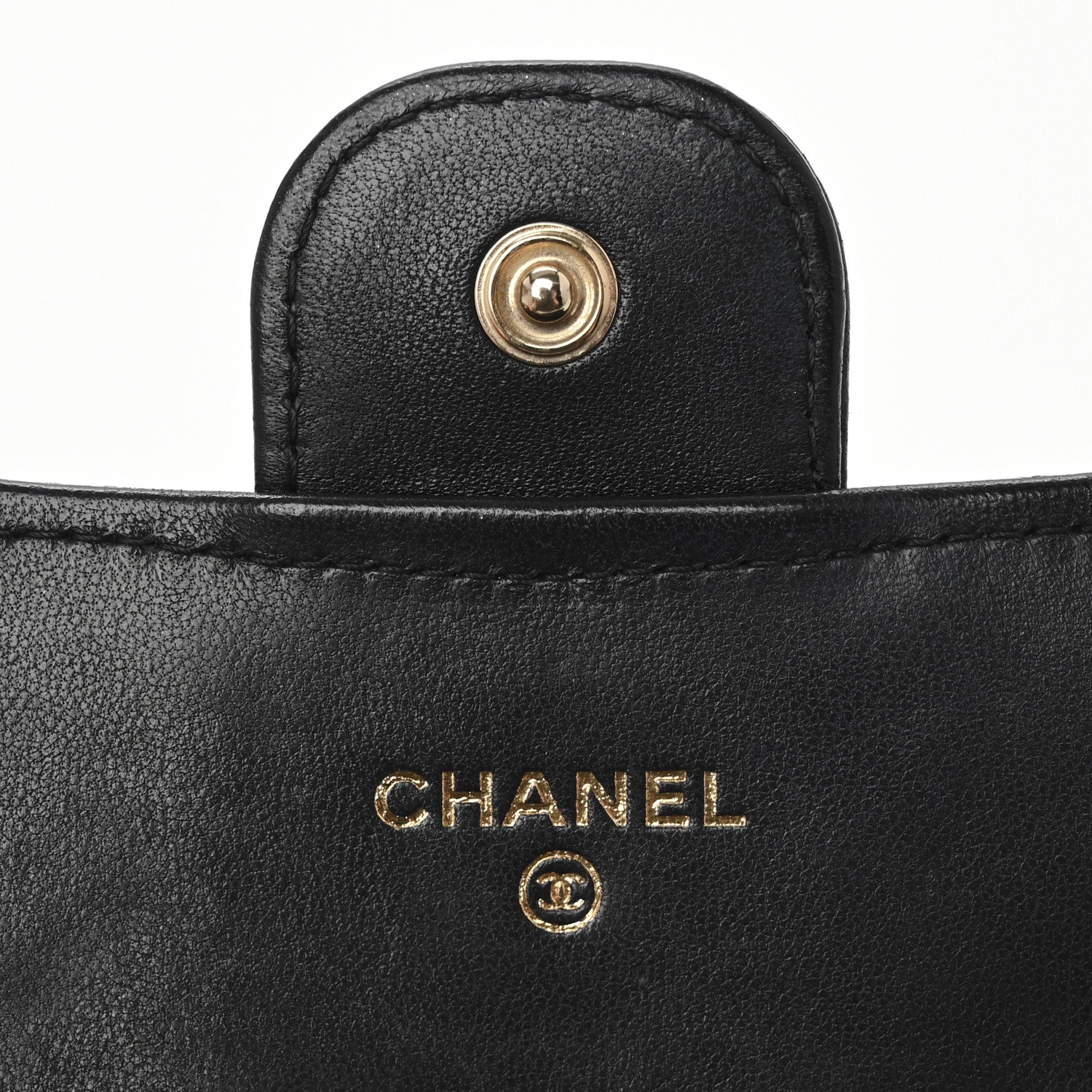 Chanel Lambskin Quilted Large Flap Wallet Black 6 of 13