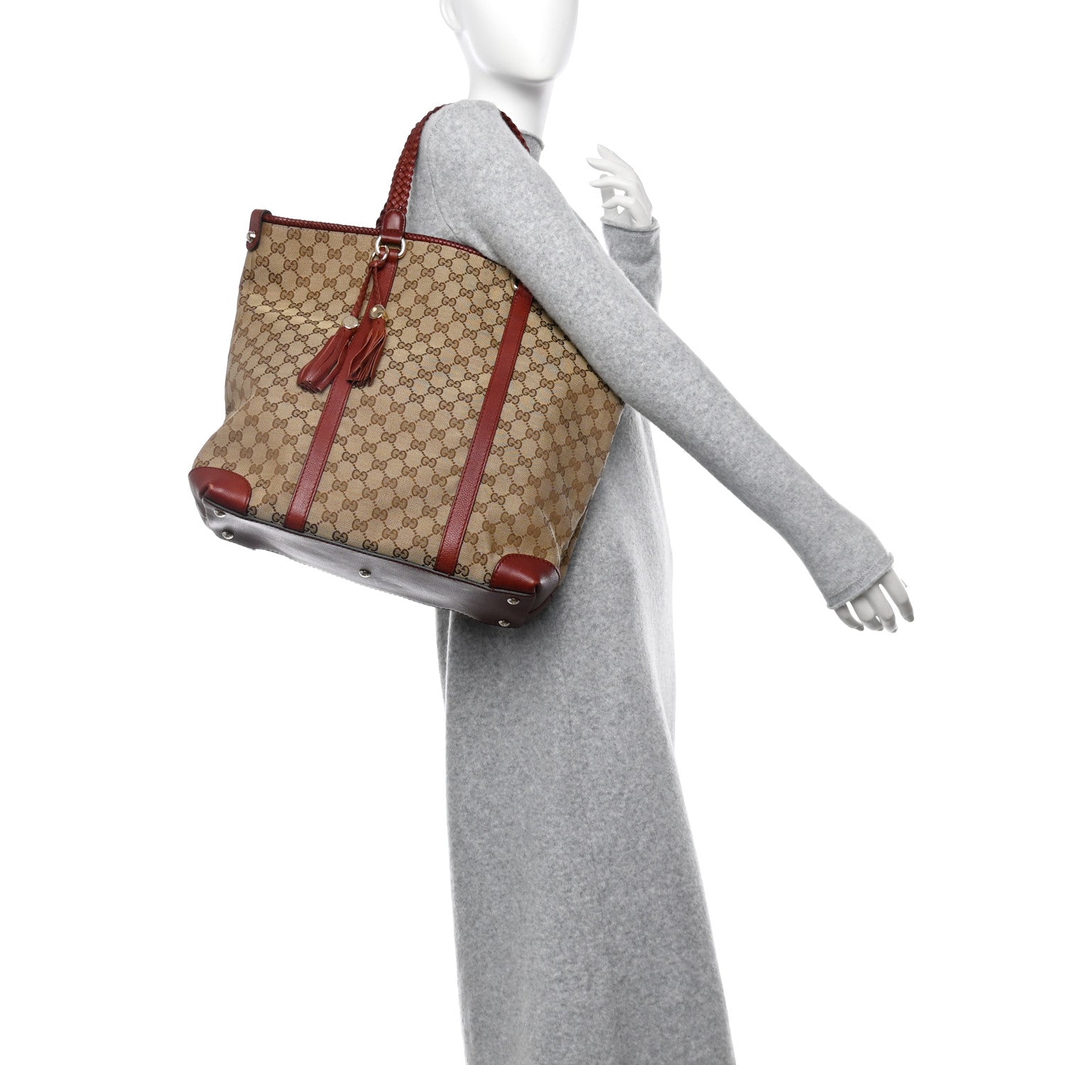 Gucci Monogram Large Marrakech Tote Red 2 of 11