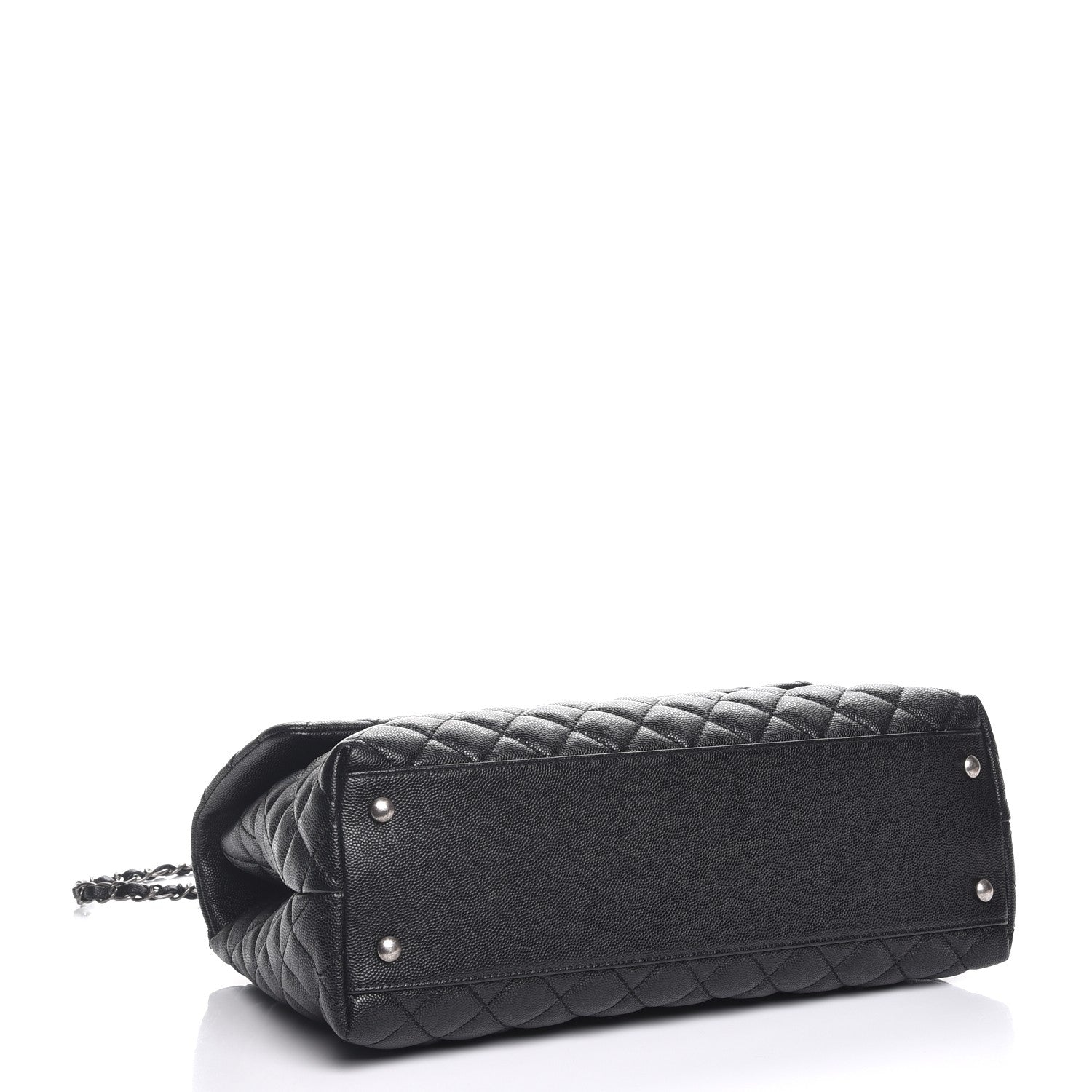 Chanel Caviar Quilted Large Coco Handle Flap Black 5 of 9