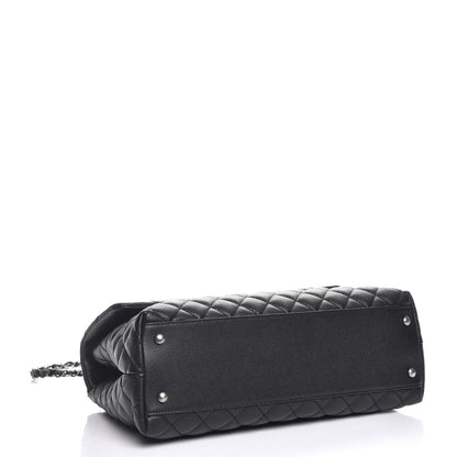 Chanel Caviar Quilted Large Coco Handle Flap Black 5 of 9