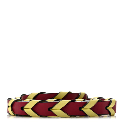 Loewe Calfskin Braided Strap Red Yellow 2 of 6
