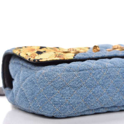 Versace Denim Barocco Printed Icon Small Crossbody Bag Blue 6 of 9