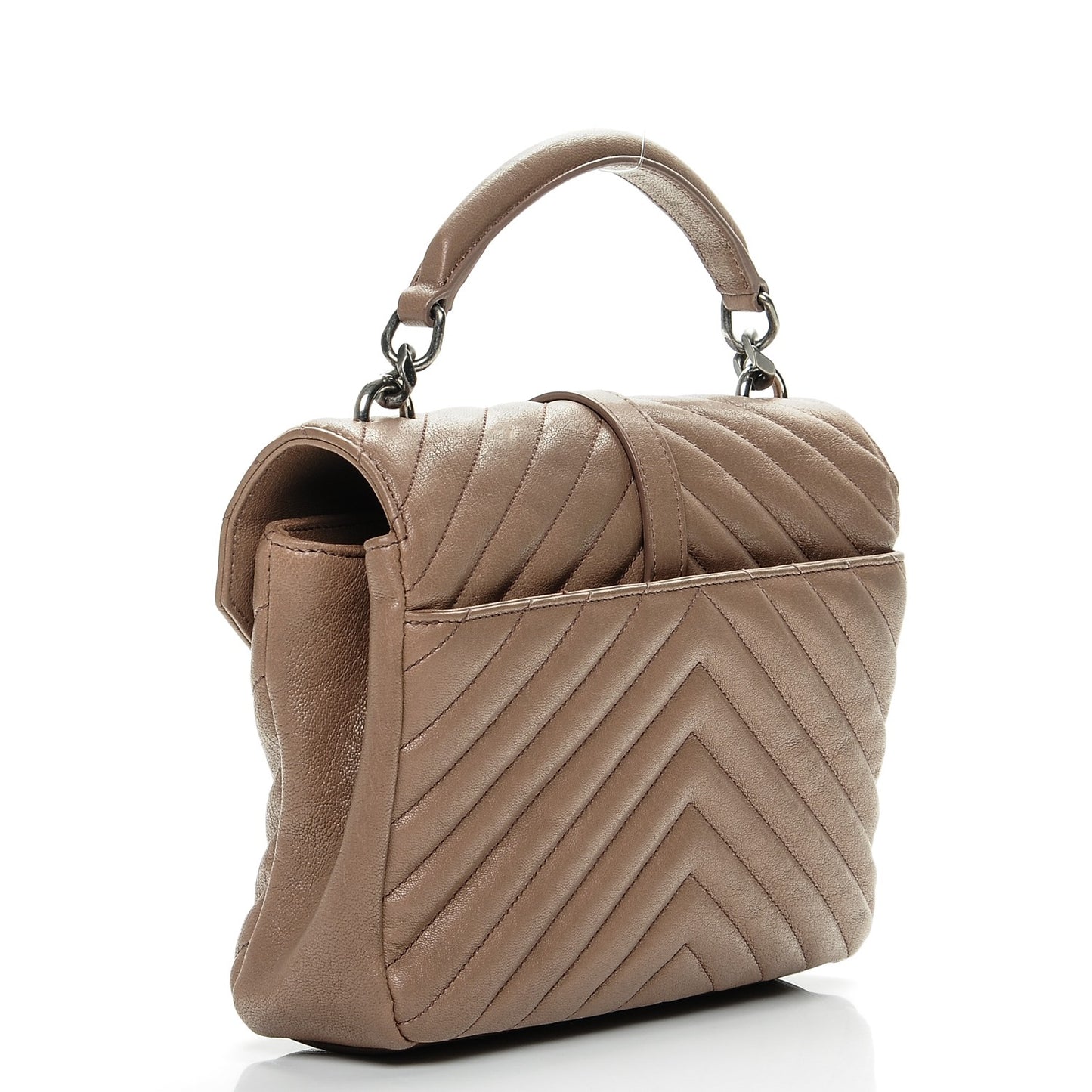 Sheepskin Matelasse Chevron Monogram Medium College Bag Fard