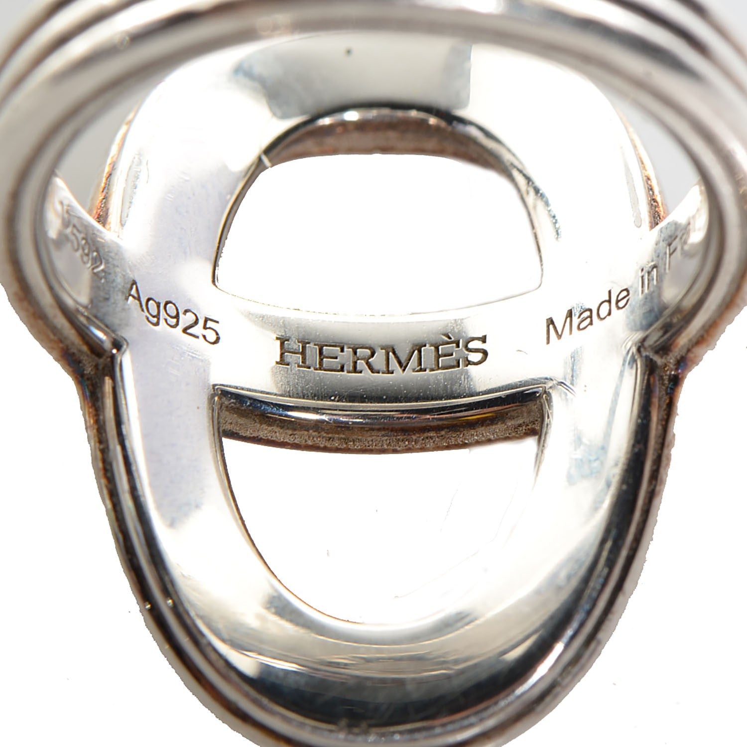 Hermes Sterling Silver Vertical Chaine d'Ancre 24 Ring 50 5.25 4 of 7