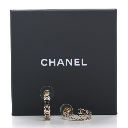 Chanel Metal CC Hoop Earrings Gold 5 of 5