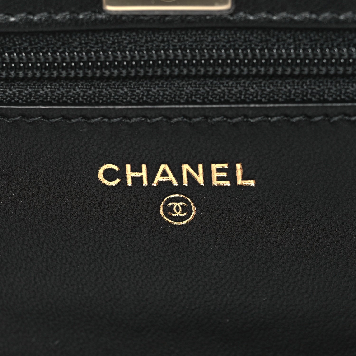 Chanel Lambskin Quilted Trendy CC Wallet On Chain WOC Black 10 of 23