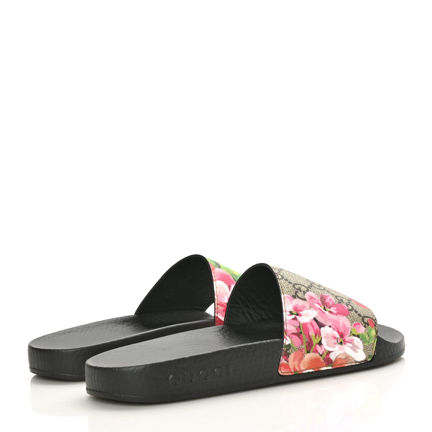 Gucci GG Supreme Monogram Blooms Slide Sandals 36 Beige Multicolor 4 of 7