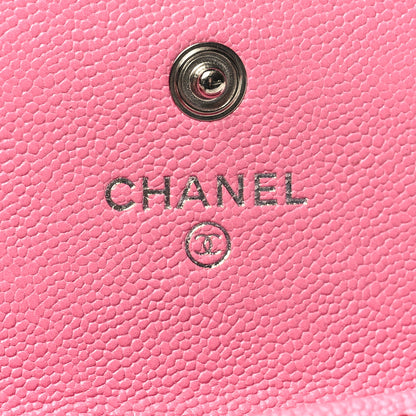 Chanel Caviar Quilted Boy Flap Card Holder Wallet Pink 6 of 9