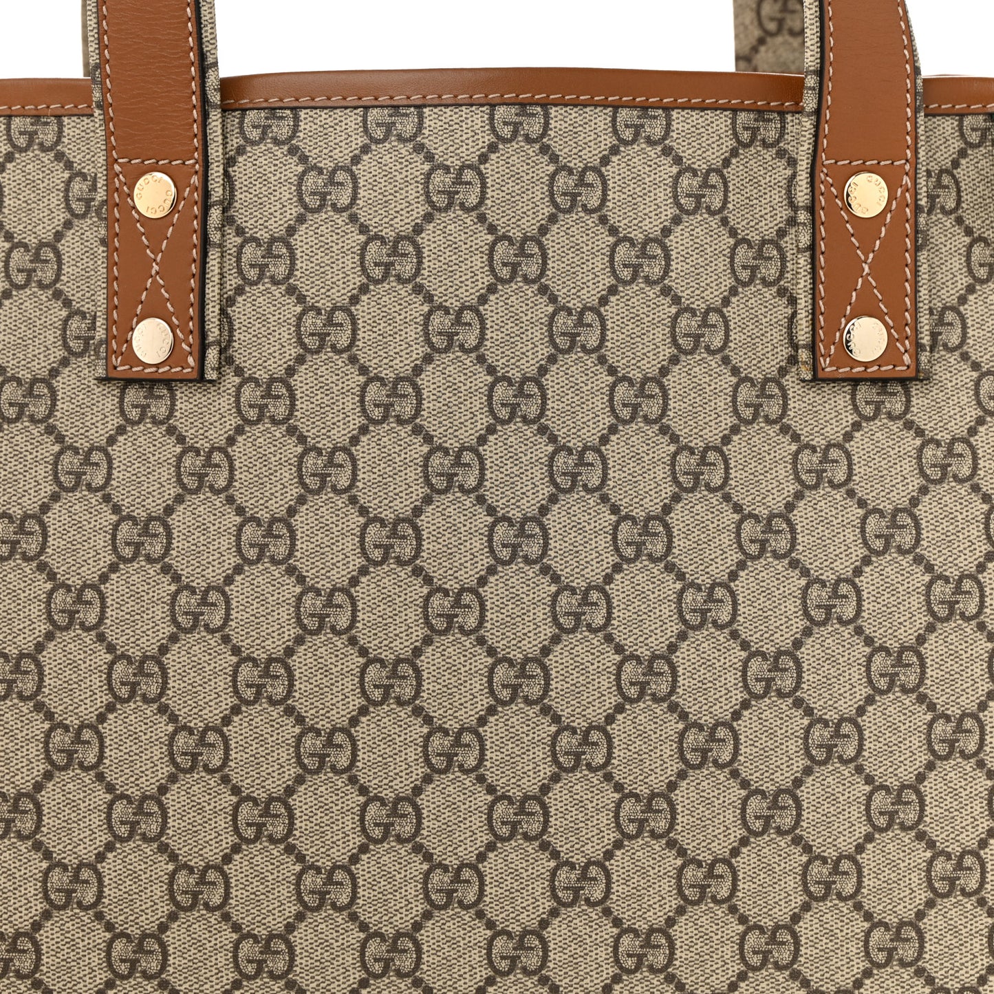 GG Plus Monogram Medium Signature Web Loop Tote Light Brown