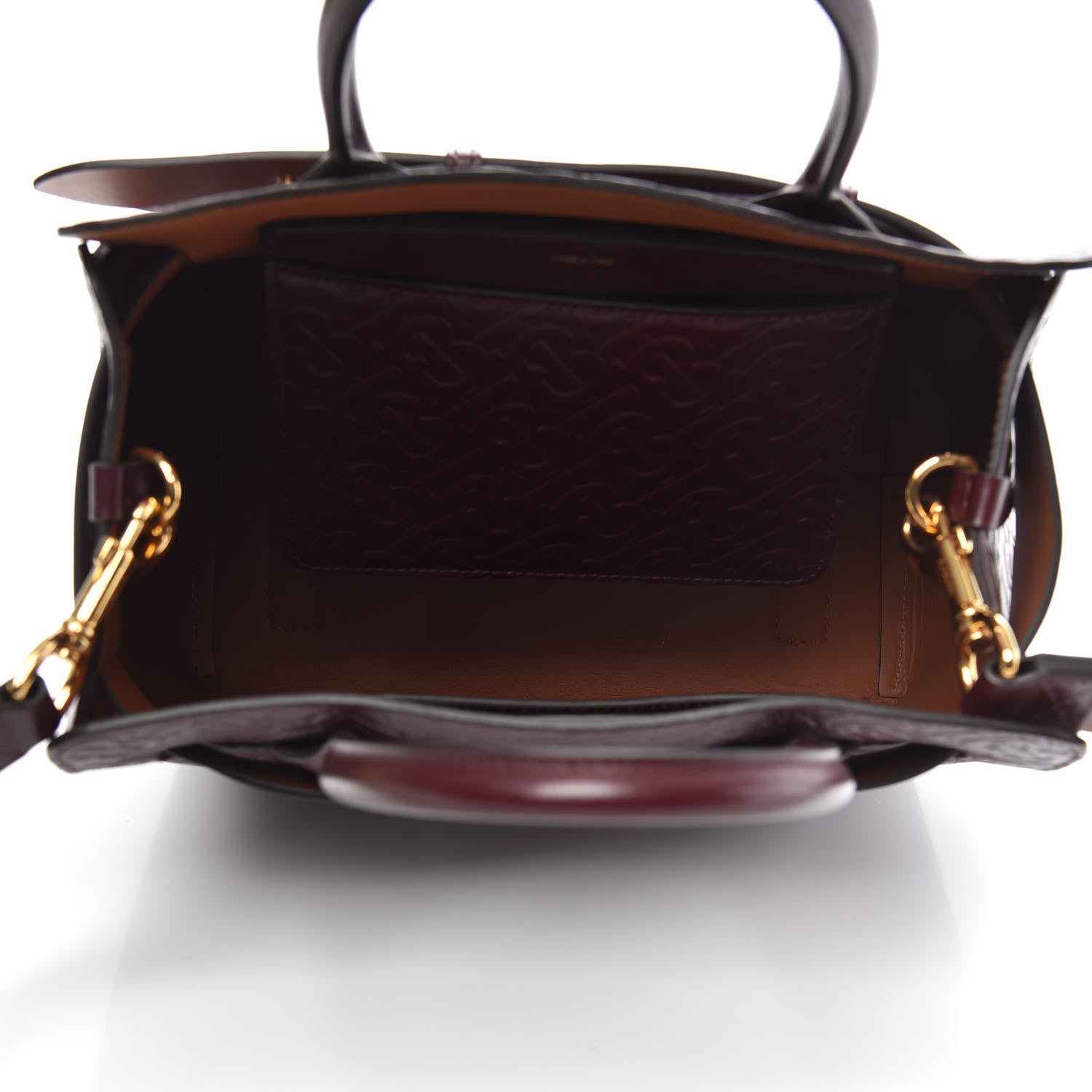 Burberry Calfskin Embossed Monogram Small Belt Bag Oxblood 6 of 13