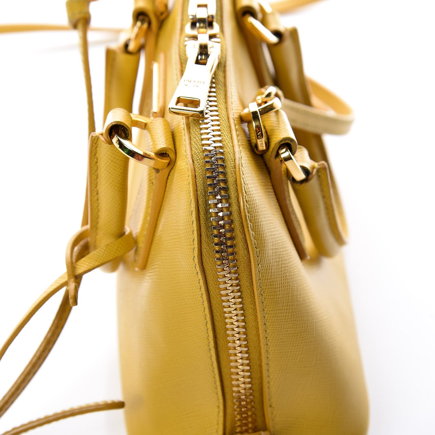 Saffiano Lux Mini Promenade Tote Yellow