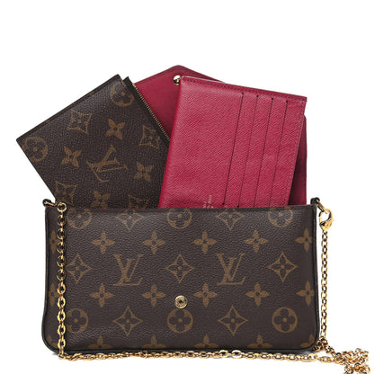 Louis Vuitton Monogram Pochette Felicie Chain Wallet Fuchsia 7 of 8