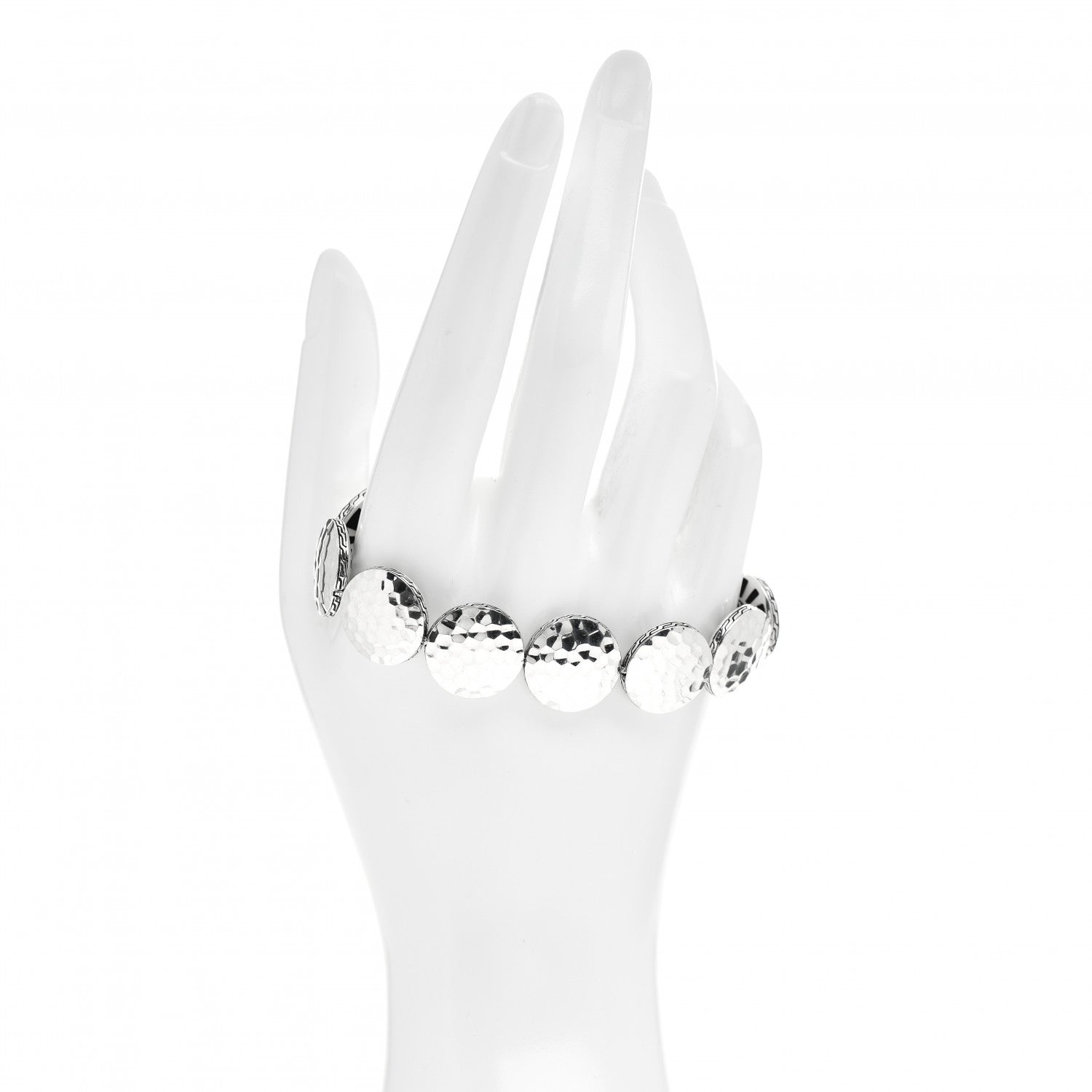 John Hardy Sterling Silver Palu Hammered Dot Link Bracelet 2 of 4