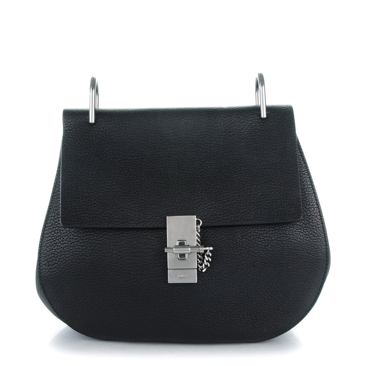 Chloe Grained Lambskin Medium Drew Shoulder Bag Black 1 of 8