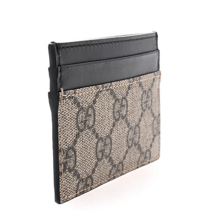Gucci GG Supreme Monogram Calfskin Card Holder Beige Black 3 of 6